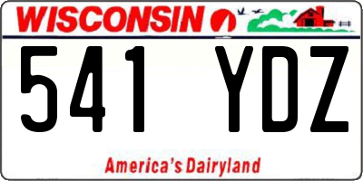 WI license plate 541YDZ