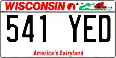 WI license plate 541YED