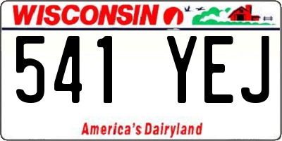 WI license plate 541YEJ
