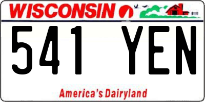WI license plate 541YEN