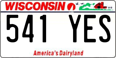 WI license plate 541YES