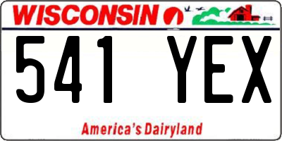 WI license plate 541YEX