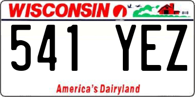 WI license plate 541YEZ
