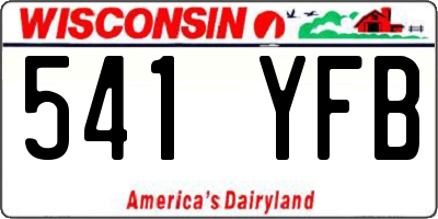 WI license plate 541YFB