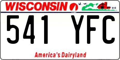 WI license plate 541YFC