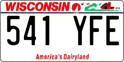 WI license plate 541YFE