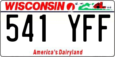WI license plate 541YFF