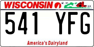 WI license plate 541YFG
