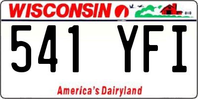 WI license plate 541YFI