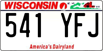 WI license plate 541YFJ