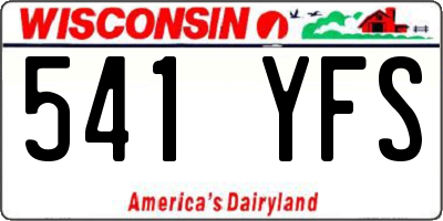 WI license plate 541YFS