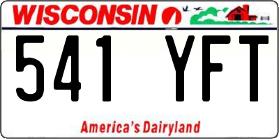 WI license plate 541YFT