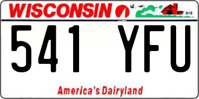 WI license plate 541YFU
