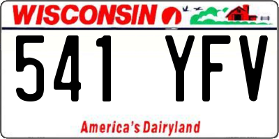 WI license plate 541YFV