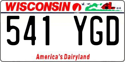 WI license plate 541YGD
