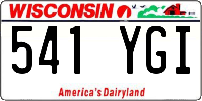 WI license plate 541YGI