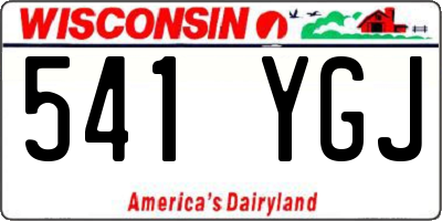 WI license plate 541YGJ