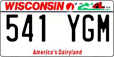 WI license plate 541YGM