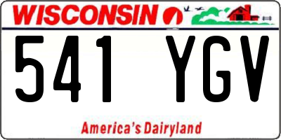 WI license plate 541YGV