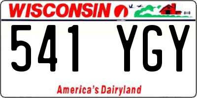 WI license plate 541YGY