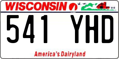 WI license plate 541YHD