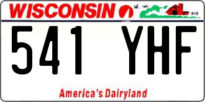 WI license plate 541YHF