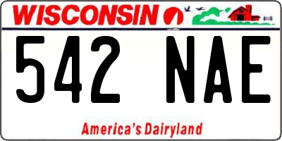 WI license plate 542NAE