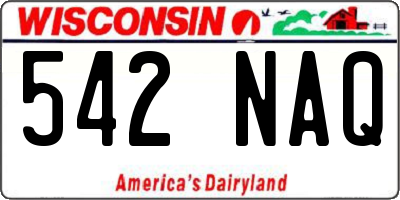 WI license plate 542NAQ