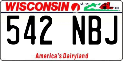 WI license plate 542NBJ