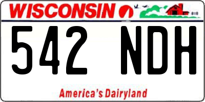 WI license plate 542NDH