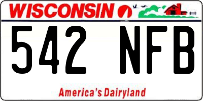 WI license plate 542NFB