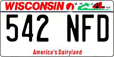 WI license plate 542NFD