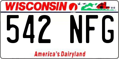 WI license plate 542NFG