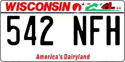 WI license plate 542NFH