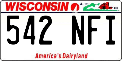 WI license plate 542NFI