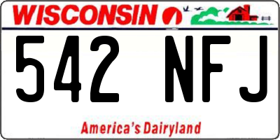 WI license plate 542NFJ