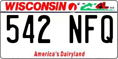 WI license plate 542NFQ