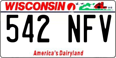 WI license plate 542NFV