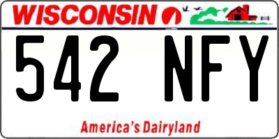 WI license plate 542NFY