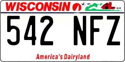 WI license plate 542NFZ