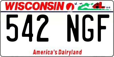 WI license plate 542NGF