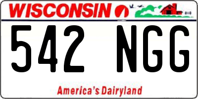 WI license plate 542NGG