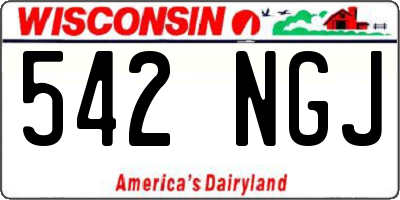 WI license plate 542NGJ