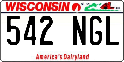 WI license plate 542NGL