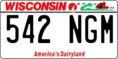WI license plate 542NGM