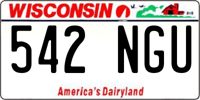 WI license plate 542NGU