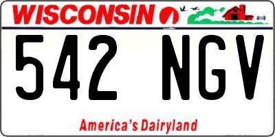WI license plate 542NGV