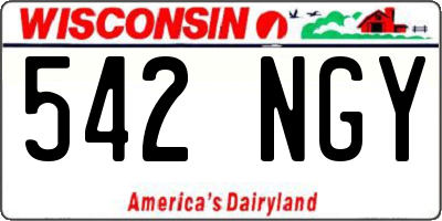 WI license plate 542NGY