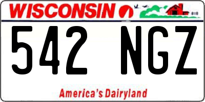 WI license plate 542NGZ