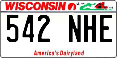 WI license plate 542NHE